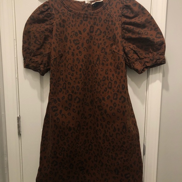 Denim cheetah dress - Picture 1 of 4